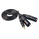 1.5M Adapter Cable Dual XLR Male To 3.5mm Jack For Digital Audio Player