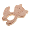 2pcs BPA-Free Eco-friendly Wood Teething Holder Nursing Baby Teether Toys