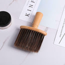 Neck Face Duster Brushes Barber Salon Cutting Hair Clean Hairbrush (Brown)