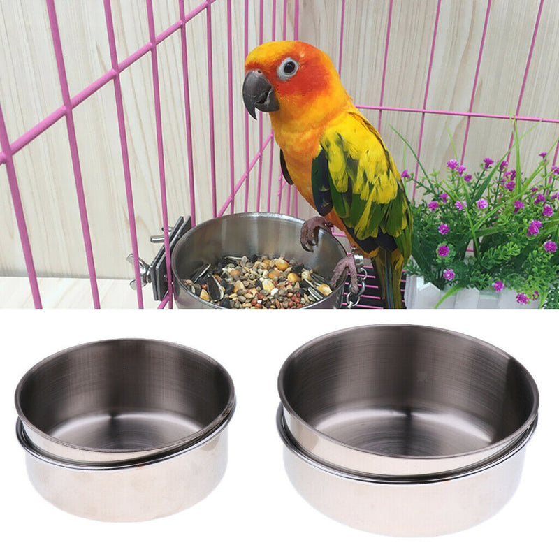 2x Classic Pet Products Classic Stainless Steel Hook-On Coop Cup M