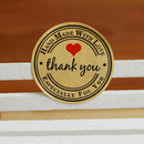 Round Paper Labels 'Thank you, Hand with love' Gift Craft Food Stickers B0V8