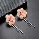 Elegant Drop Earrings Korean Flower Sweet Ear Dangle for Women Jewelry Gift A
