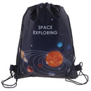 Space Exploring Drawstring Bag Travel Storage Bag Backpacks Kids Birthday G 3C