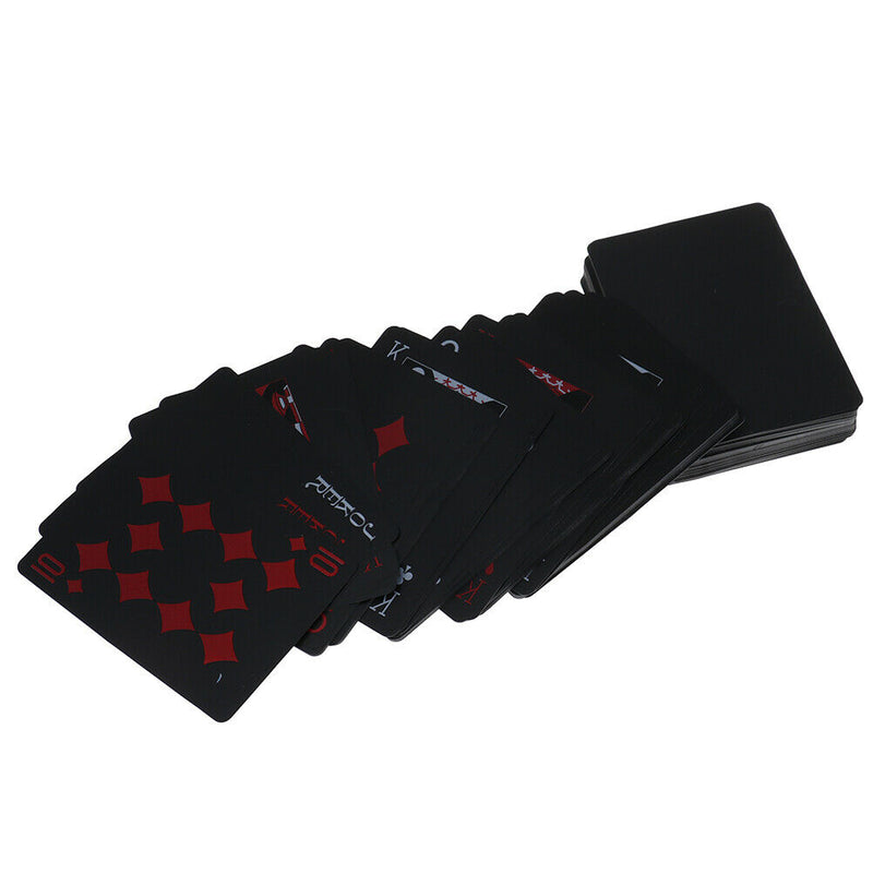Quality black plastic PVC poker waterproof magic playing cards table game gif ME