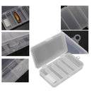 Plastic 5 Compartments Fishing Tackle Box Fish Lure Hook Bait Storage Case