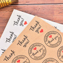 60pcs Round Natural Kraft Thank You Stickers for Wedding Party DecorationSEAU