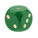10 Pieces 30mm Wooden D6 Six Sided Dice Board Game Dice for Party Game Green