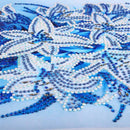 5D DIY Special Shaped Diamond Painting Blue Flowers Cross Stitch Embroidery