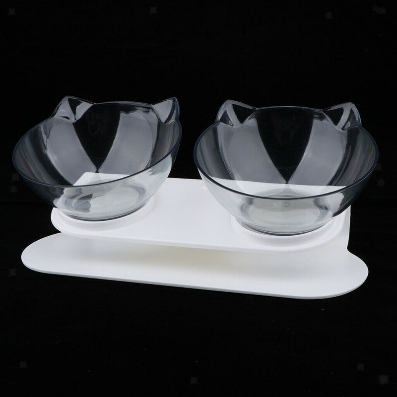 2pcs Cat Dog Elevated Water Bowls Raised