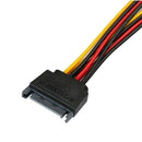 SATA Power 15-pin Y-Splitter Cable Adapter Male to Female for HDD Hard Driv K6S3