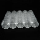 100X 30mm Clear Round Coins Capsules Boxes Holder Plastic Storage Collectib