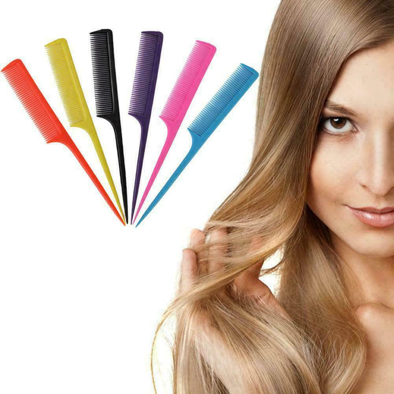 Color Pointed Tail Comb Thin Comb Clip Design The Salon Hairdresser Tool St J6J1