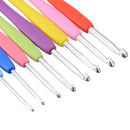 8Pcs Crochet Needles 2.5-6mm Rubber Handle Hooks Knitting Set Accessories