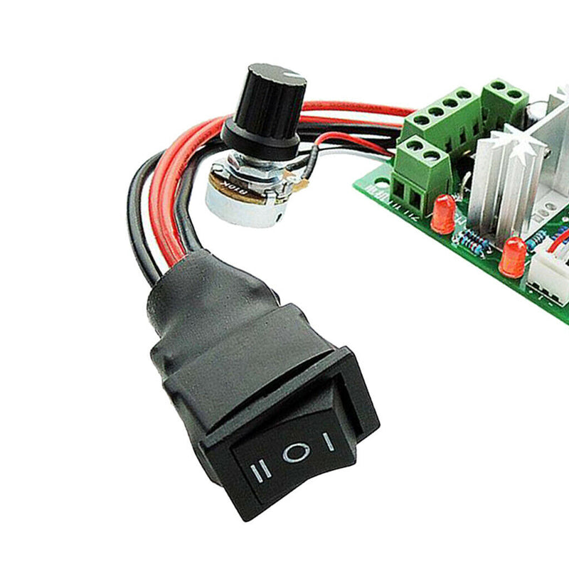 DC 6-30V 12V 24V 30V 10A PWM DC Motor Speed Controller CW CCW Reversible Switch