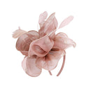 Women Flower Fascinator Hat 1920s  Bridal Headband Cocktail Party