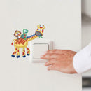 DIY Giraffe Diamond Painting Luminous Switch Stickers Bedroom Wall Decals A
