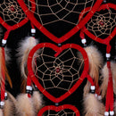 Love Heart Feather Dream Catcher Wind Chimes Wall Hanging Decor Ornaments