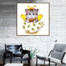 2pcs 5D Diamond Painting with Tool Embroidery Cartoon Cat Cross Craft Stitch