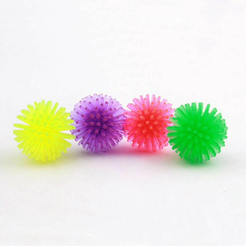 10x Colorful Balls Cat Toys Sm & Bulk Soft Plastic Ball Roll Quiet_Play D2R5