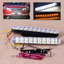 2x 12V 30 LED Car Daytime Running Light Driving Lamp Turn Signal Fog Light Strip