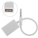3.5mm Male AUX Audio Plug Jack To USB 2.0 Female Converter Cable Cord Car M Z5X9