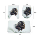 3pcs/set Elephant Print Anti Slip Water Absorb Floor Rugs Carpet Bath Mats