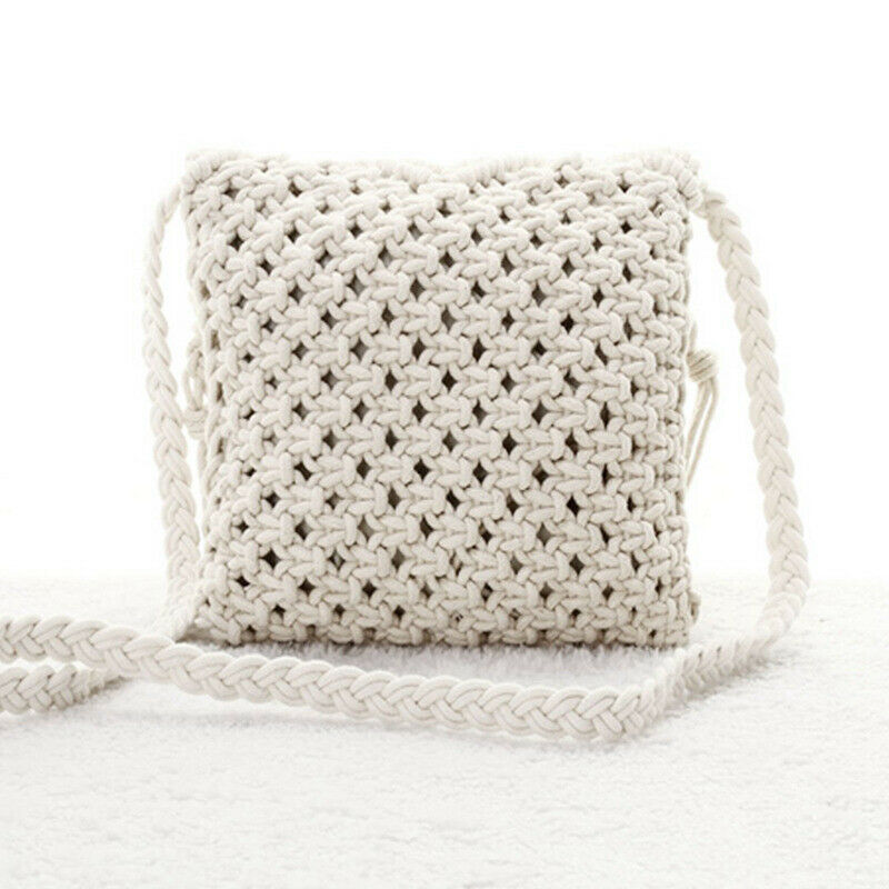 Fringe Tassel Crossbody Shoulder Bag Woven Handmade Boho Beach Travel Handb N5T3