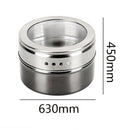 Magnetic Spice Tins Stainless Steel Spice Jar Set With Stickers Pepper Shak P5J4