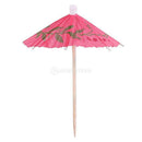 50x Tropical Drink Umbrellas Paper Cocktail Party Parasol Food Dessert Stick