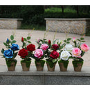 Vivid Artificial Flower Daisy Rose Floral Eglantine Bonsai Decor Red