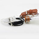 Unisex European Fashion Multilayer Simple Knit Leather Bracelet (Brown) A