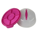 Round Cake Carrier Handheld Plastic Pastry Storage Holder Dessert Container