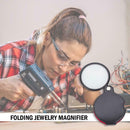Mini Pocket 8X Folding Jewelry Magnifier Magnifying Eye Glass Loupe Lens