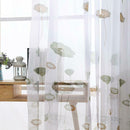 2pcs Willow Branch Print Sheer Voile Tulle Drapes Home Windows Curtains