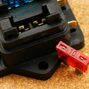 4 Way Blade Fuse Box Holder 12V/24V For Low Voltmeter Marine Car SUV Motorcycle