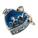 2x Heart Memorial Pendant Enamel Cremation Urn Pendant Keepsake Ash Holder