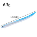 5x Fishing Baits Simulation Eel Lure 14cm 6.3g Soft Swimbait Wobbler Fish Tackle