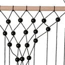 Handmade Macrame Tassel Wall Hanging Tapestry for Home Room Decor Black