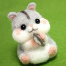 Non Finished Wool Felt Handmade Set DIY Hamster for Needle Material Bag