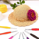 12Pcs Ergonomic Crochet Hooks Set Soft Needles Crafts Sewing Knitting Hooks  Z