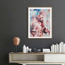 1 Panel Abstract Unframed Picture Wall Picture Art Painting - Girl & Wolf 02