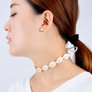 Beach Bohemia Velvet Shell Pendant Chains Choker Rope Tassel Necklace Jewe CXQ