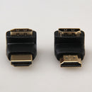90 Degree + 270 Degree HDMI Male to Female Right Angle Adapter Connector