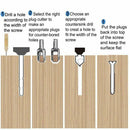 8Pcs Wood Plug Cutter,6Pcs 1/4 Inch Hex 5 Flute 90 Degree Countersink Drill