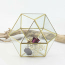 Geometric Metal Glass Succulent Plant Planter Vase Wedding Decor Terrarium
