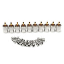 10 X PL259 UHF Connector Male Plug With Reducer for RG8X Coaxial Cable +Tub