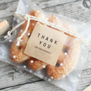 100pcs Frosted Cute Dots Plastic Pack Candy Cookie Soap Packaging Bags Cupc