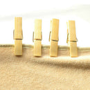 20Pcs Nature Bamboo Clips Clothes Pins Wooden Washing Line Drying Clips Peg MEC*