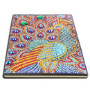 DIY Peafowl Special Shaped Diamond Painting 50 Pages Sketchbook A5 Notebook