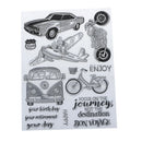 bus car transparent clear silicone stamp for diy scrapbooking photo decoratio lj
